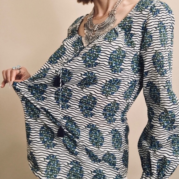 100% genuine Tory Burch elastic waist blouse - Picture 10 of 16